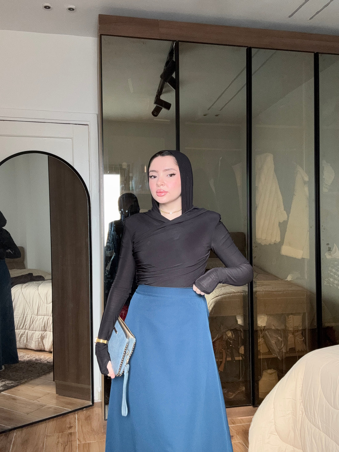 Amwaj — A-Line Petroleum Skirt