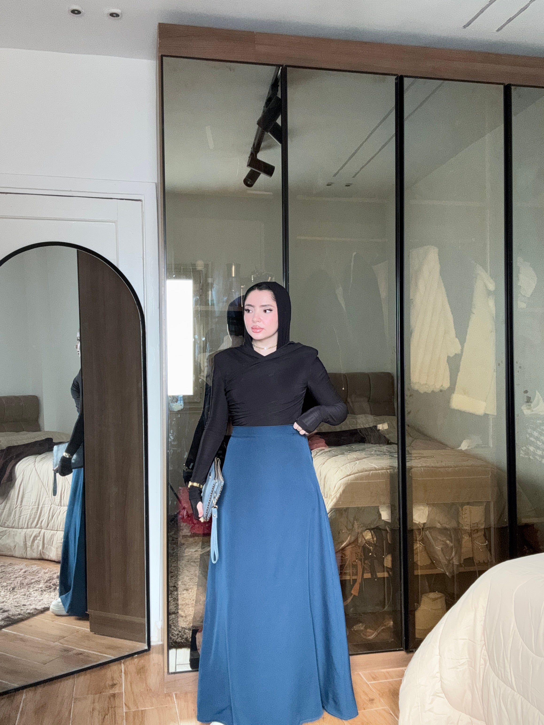 Amwaj — A-Line Petroleum Skirt