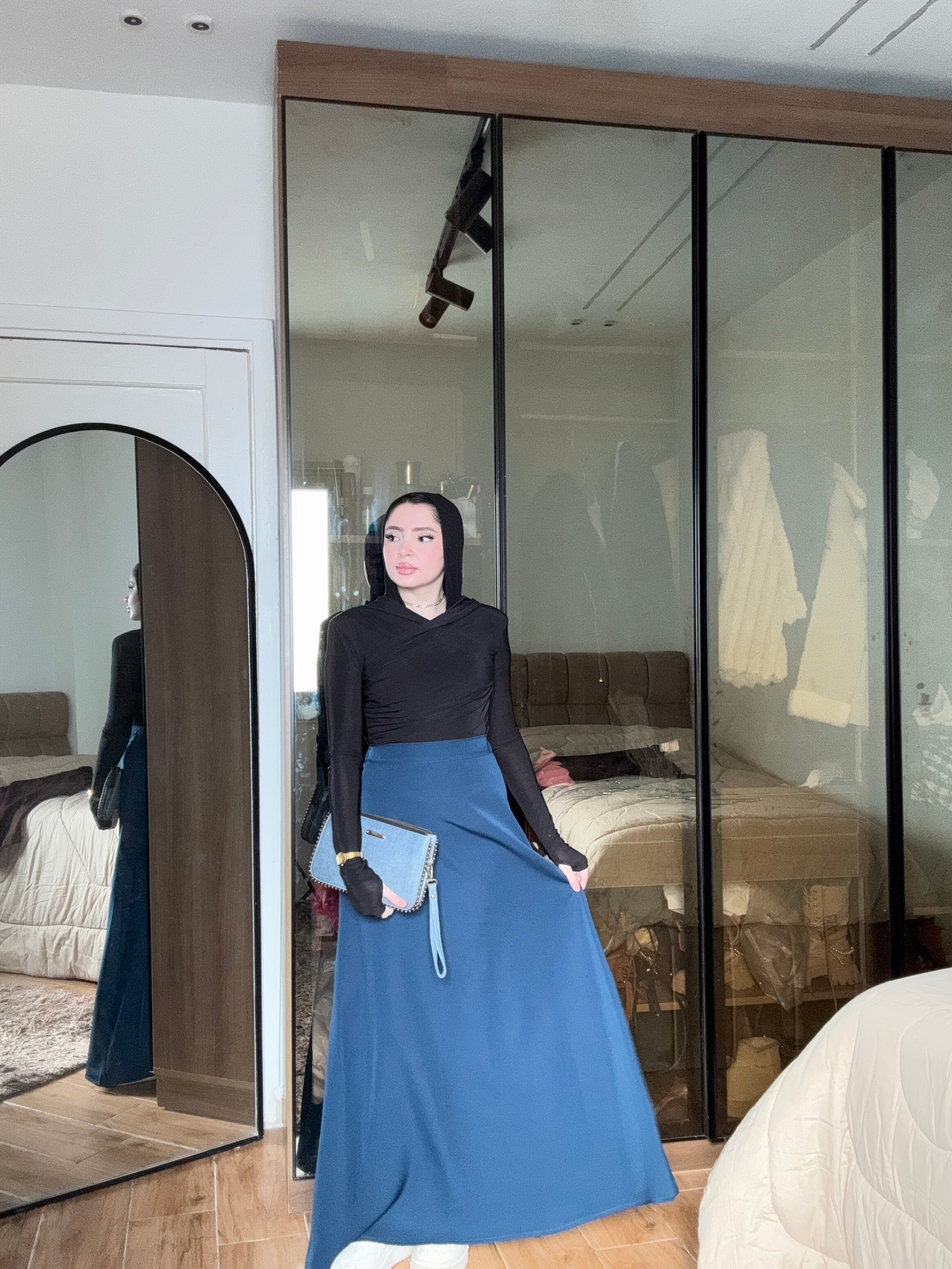 Amwaj — A-Line Petroleum Skirt