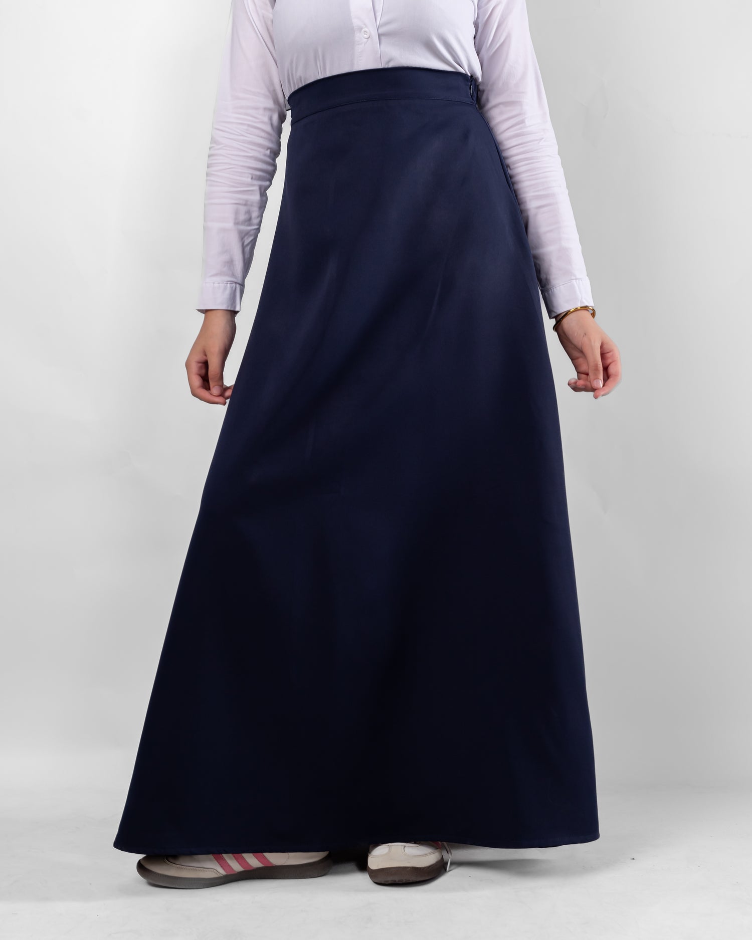 Sama — A-Line Steel Blue Skirt