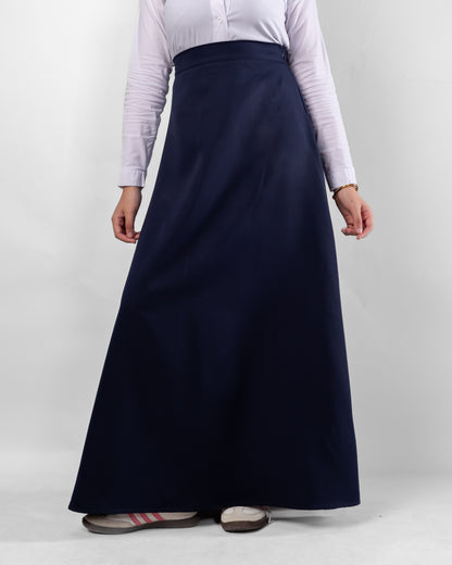 Sama — A-Line Steel Blue Skirt