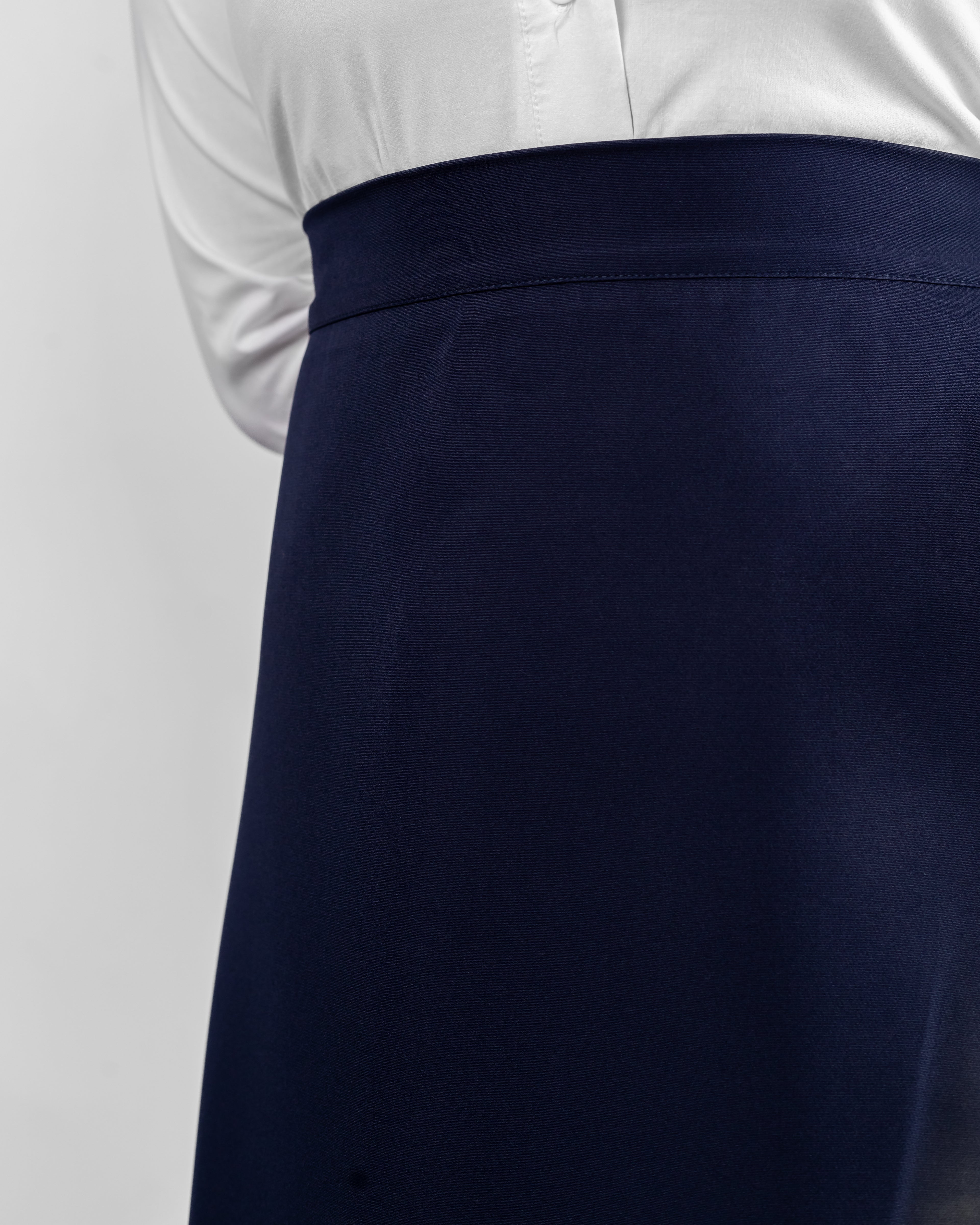 Sama — A-Line Steel Blue Skirt