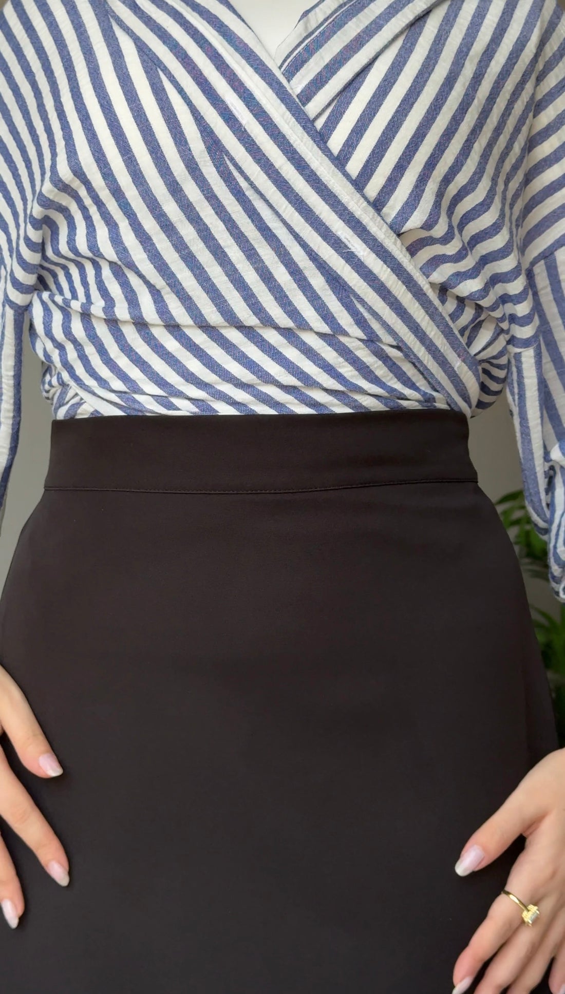 Kholoud — A-Line Black Skirt