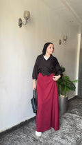Widad — A-Line Burgundy Skirt