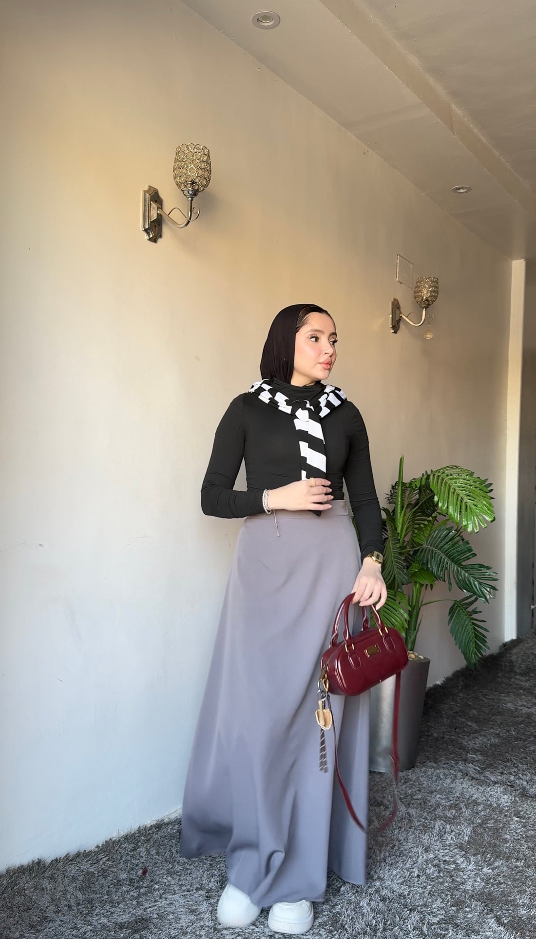 Sakina — A-Line Gray Skirt