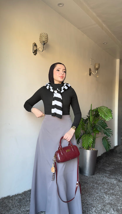 Sakina — A-Line Gray Skirt