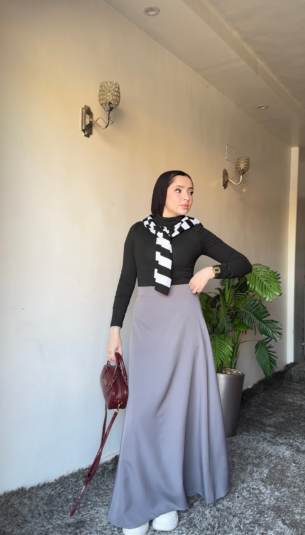 Sakina — A-Line Gray Skirt