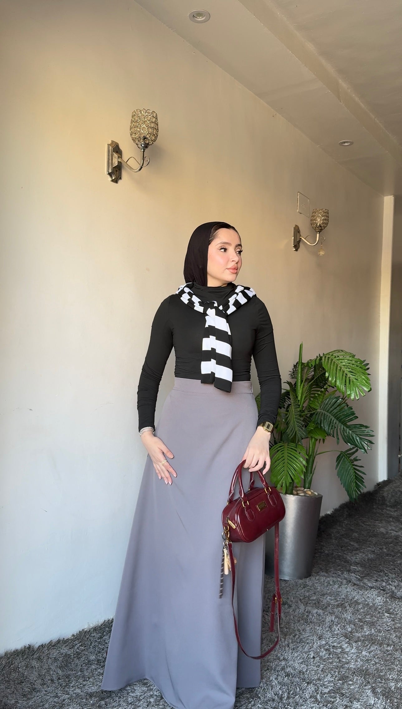 Sakina — A-Line Gray Skirt