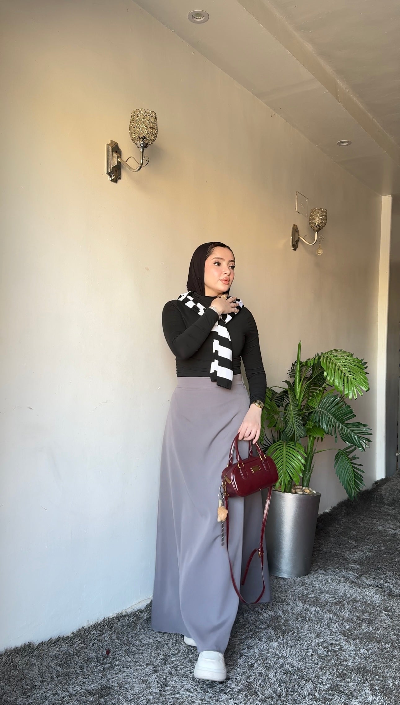 Sakina — A-Line Gray Skirt