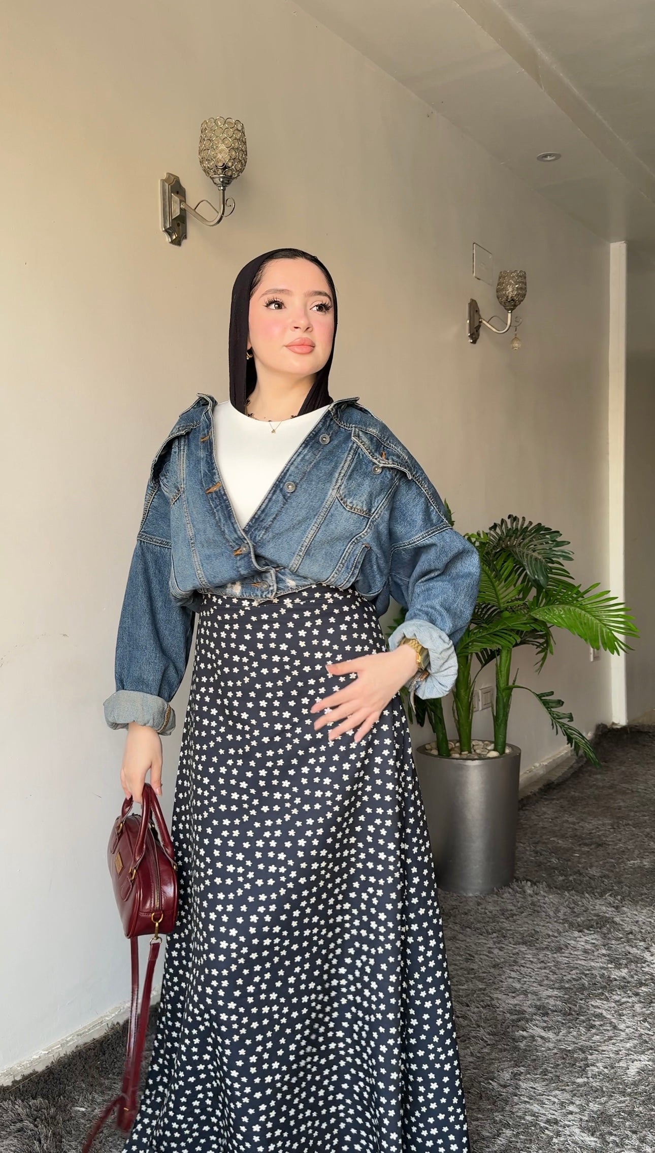 Nour — Daisy Print Floral Skirt