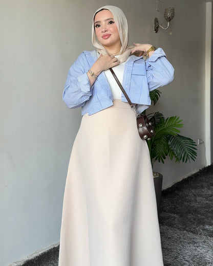 Rimal — A-Line Beige Skirt