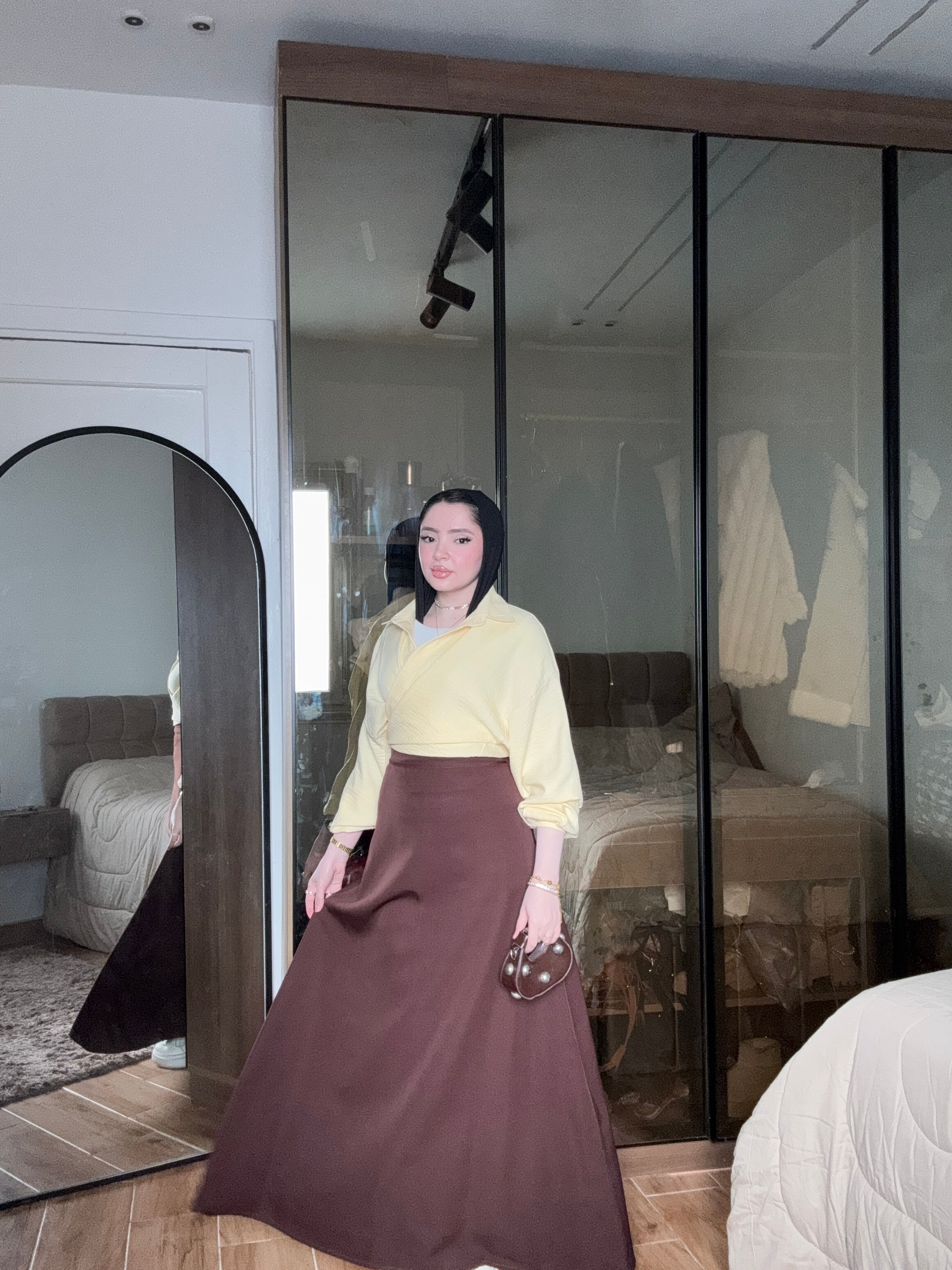 Samar — A-Line Brown Skirt