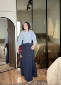 Sama — A-Line Steel Blue Skirt