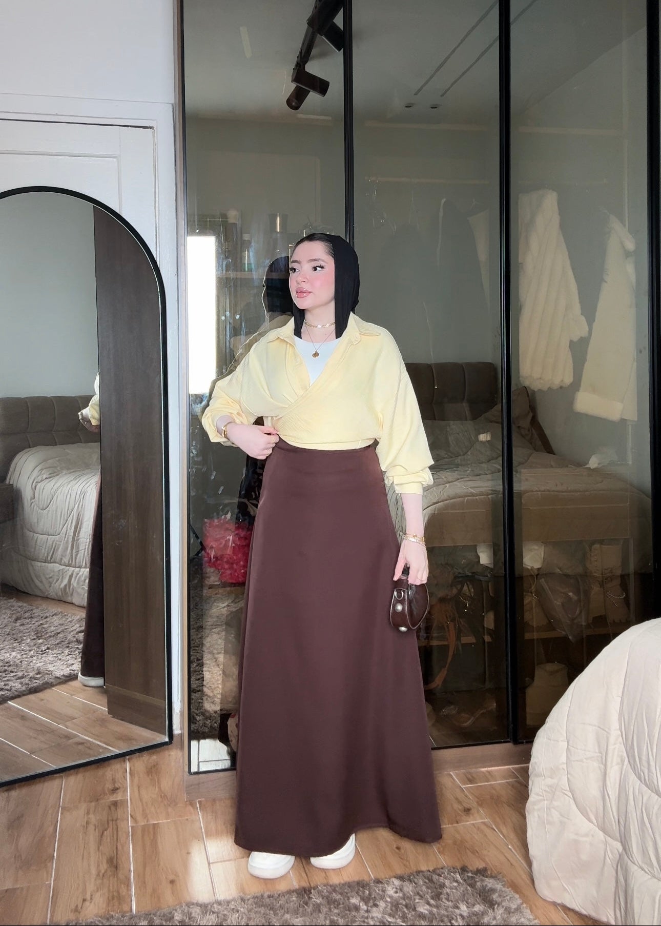 Samar — A-Line Brown Skirt