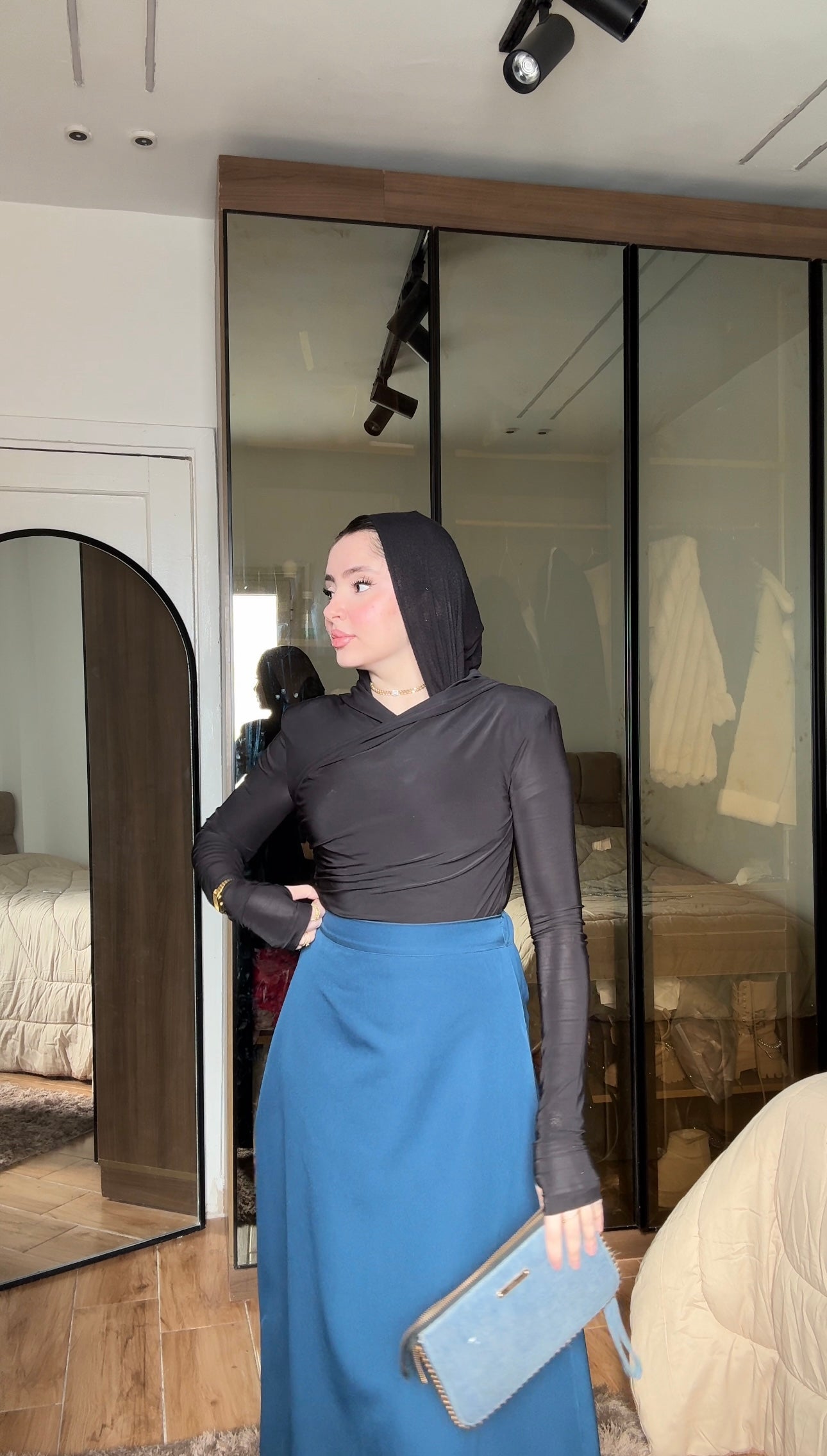 Amwaj — A-Line Petroleum Skirt