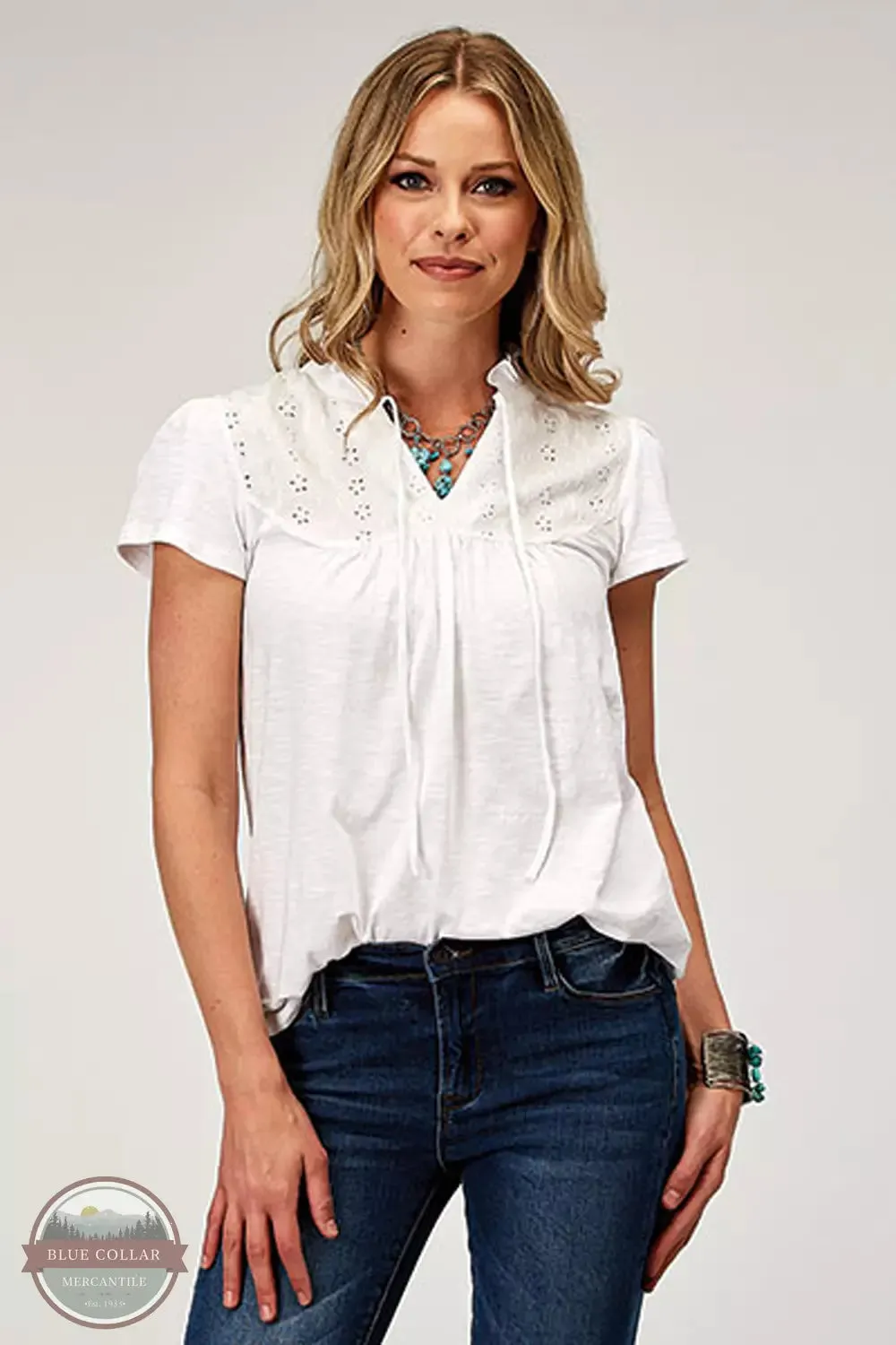 03-039-0513-3079 WH White Victorian Peasant Top