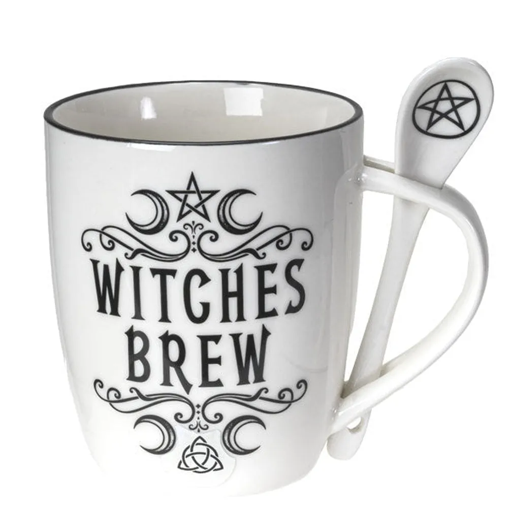 13 oz Ceramic Mug and Spoon Set - Witches Brew