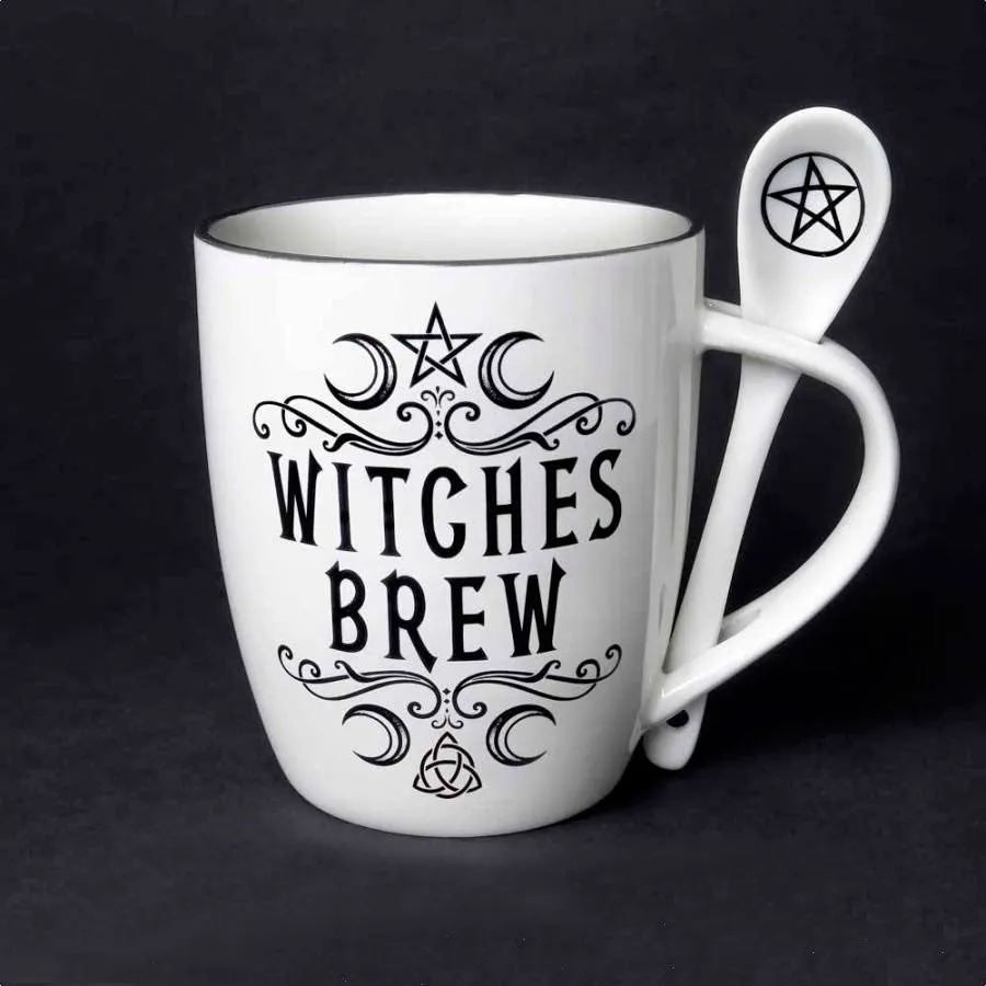 13 oz Ceramic Mug and Spoon Set - Witches Brew