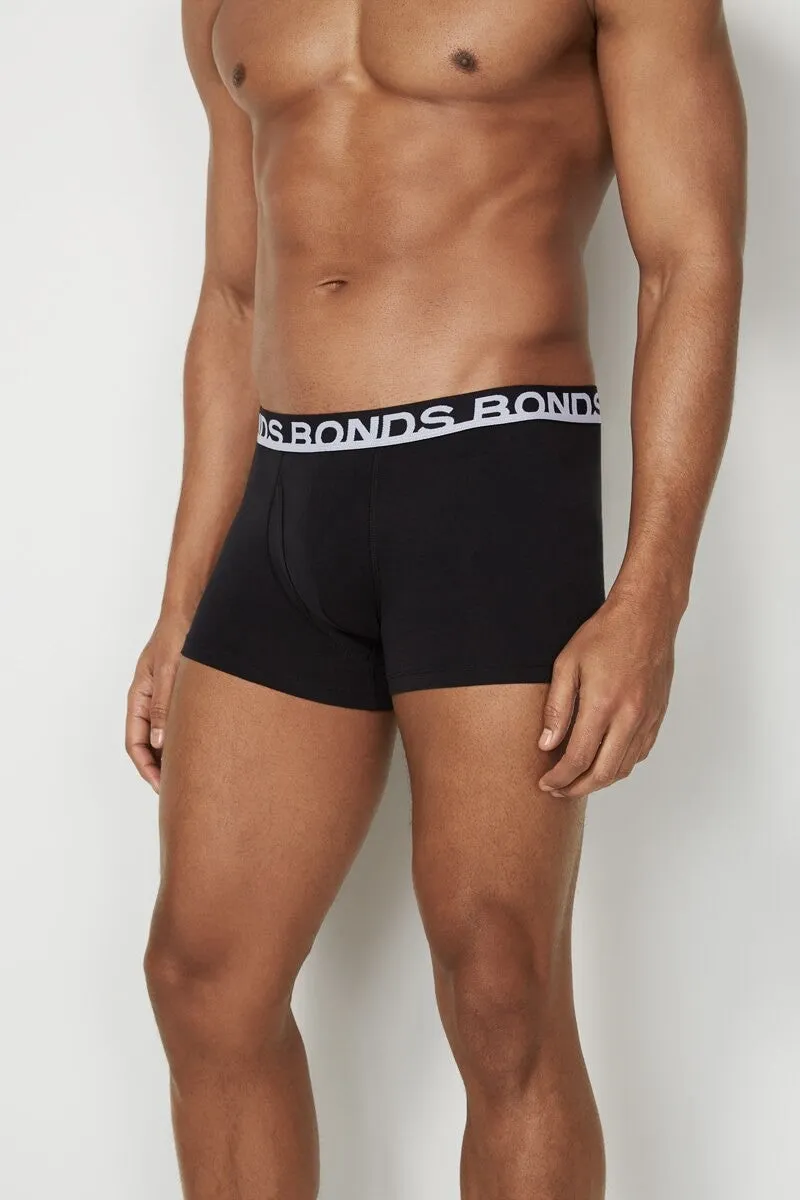 15 X Bonds Mens Everyday Trunks Underwear - Black