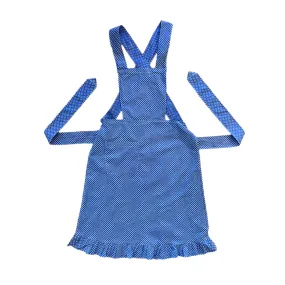 1960s Blue  Polka Dot Apron 6-8Y