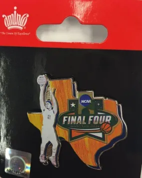 2016 Houston Final Four College Basketball State of Texas Metal Pin