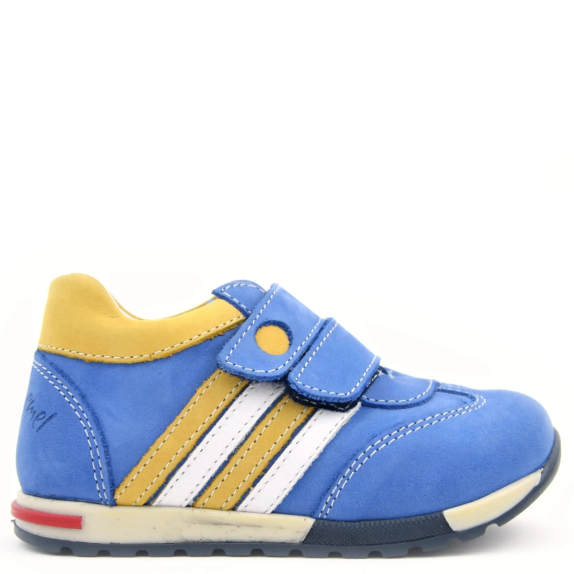 (2333-18) Emel low velcro Trainers - blue