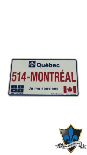 514 Montreal magnet. Made in Quebec.