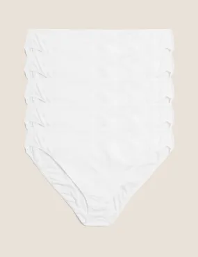 5pk No VPL Cotton Modal High Leg Knickers