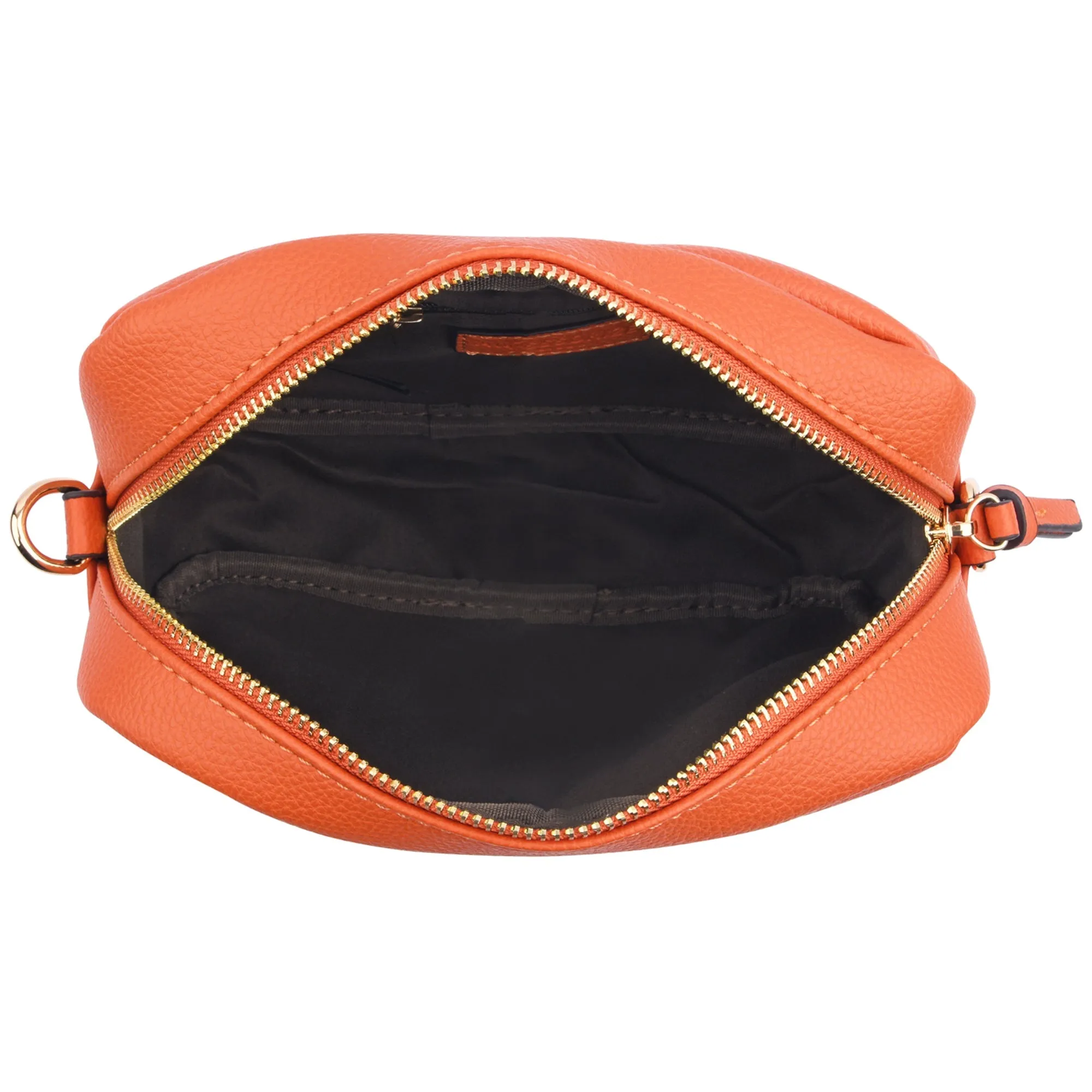 Accessorize London Women's Orange Camera Bag With Webbing Strap