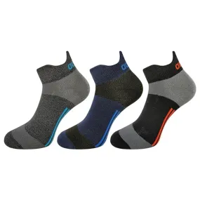 Adidas Men's Flat Knit Low Cut Socks (Charcoal/Colligative Navy/Black)