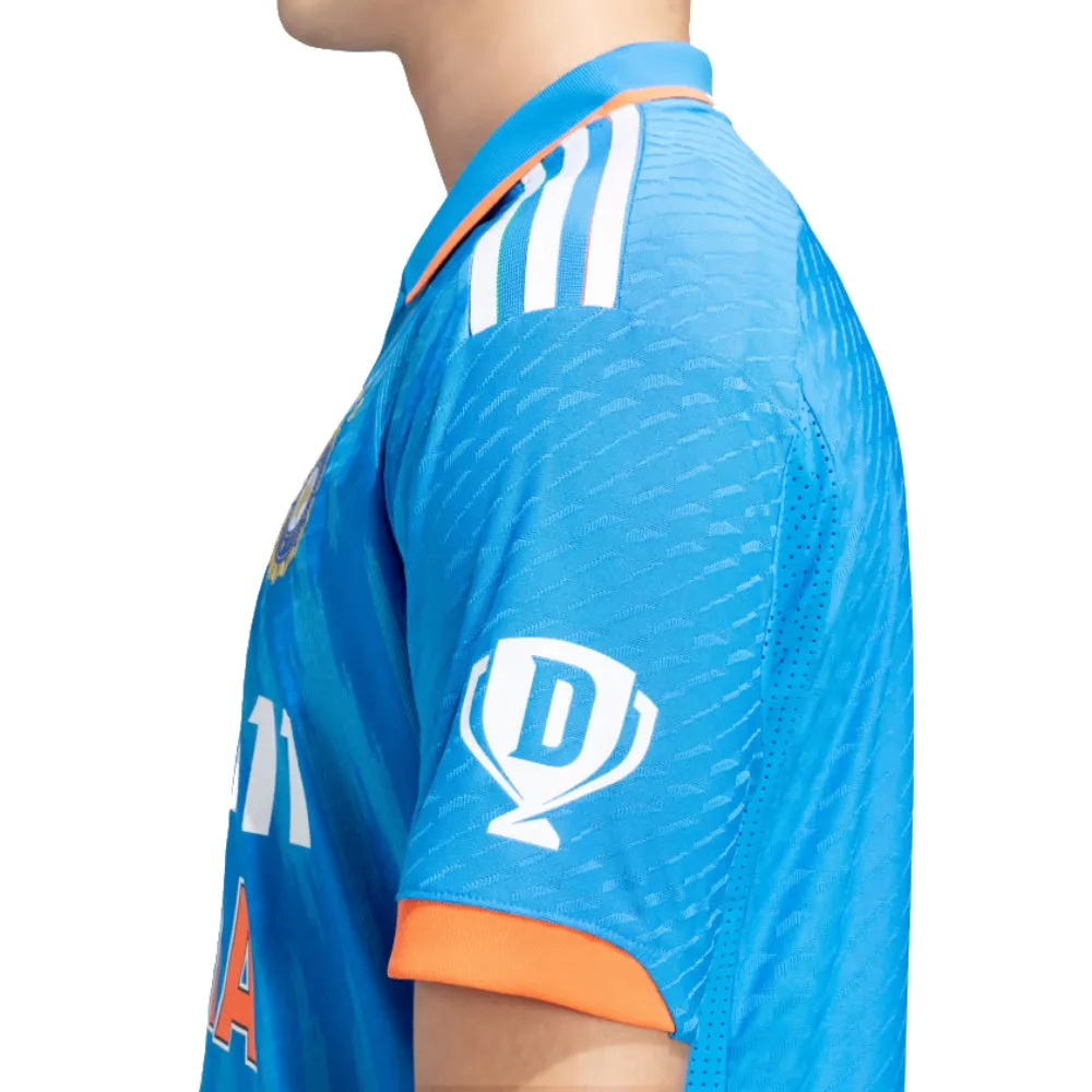 Adidas Men's India Cricket ODI Fan Jersey (Bright Blue)