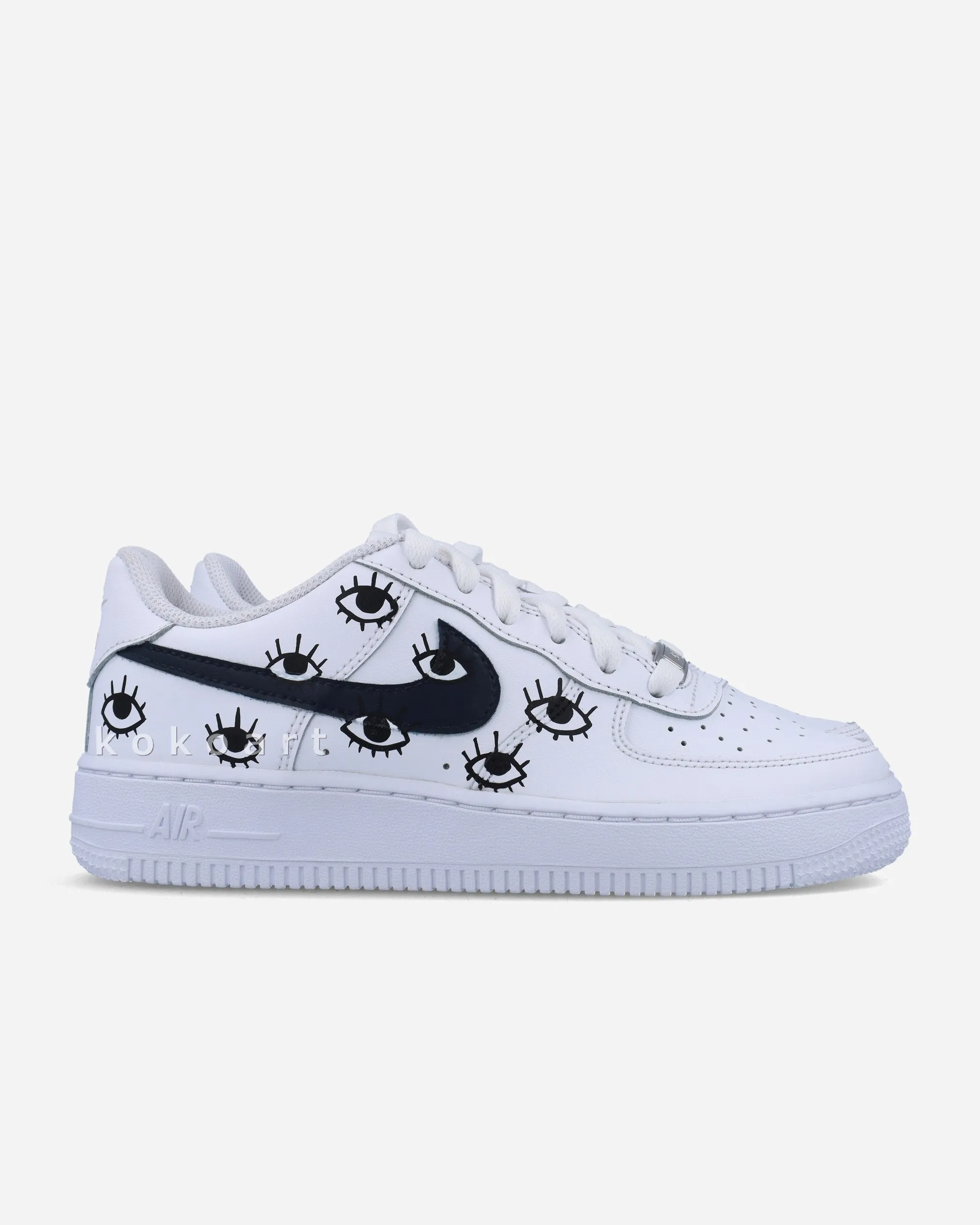 AF1 Black Open Eyes Pattern