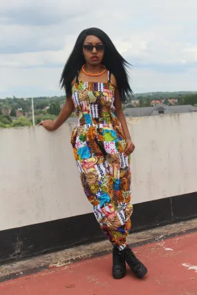 African Jumpsuit in Patchwork - Festival Jumpsuit