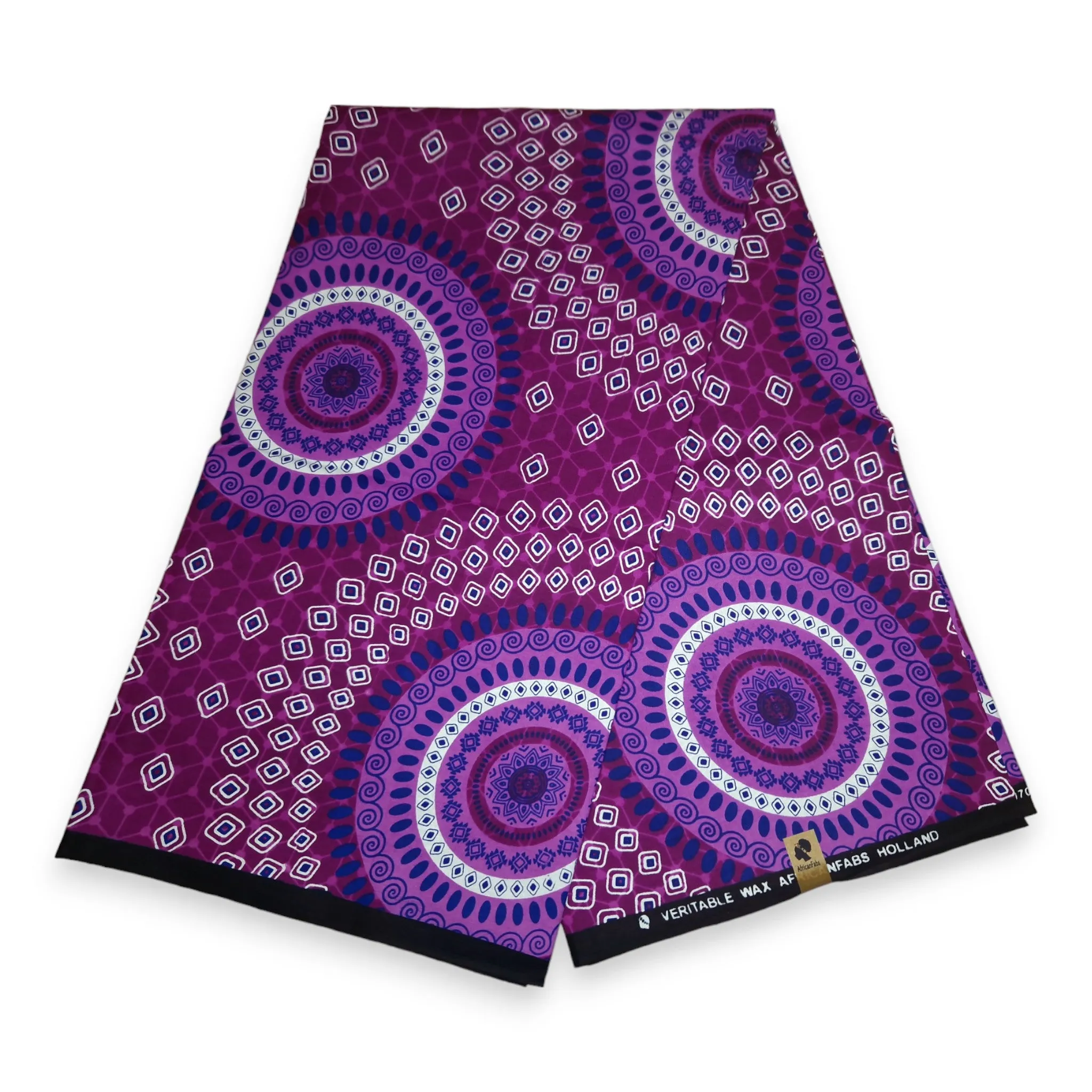 African print fabric - Purple Dotted Patterns - 100% cotton