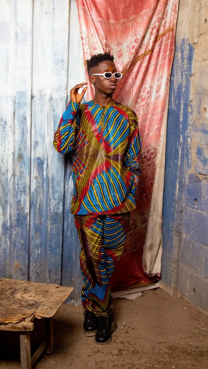 African Print Shirt In Wow Print