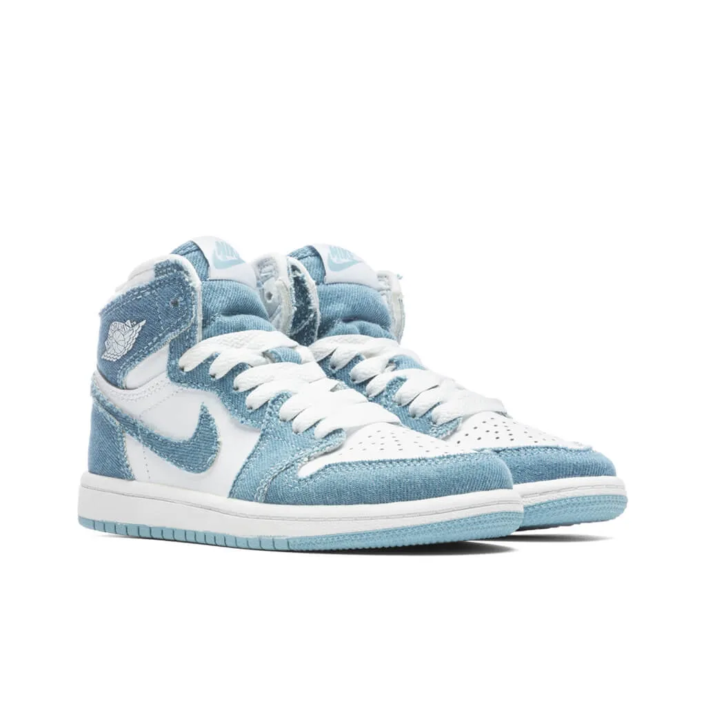 Air 1 High OG (PS) - White/Boarder Blue/Chile Red