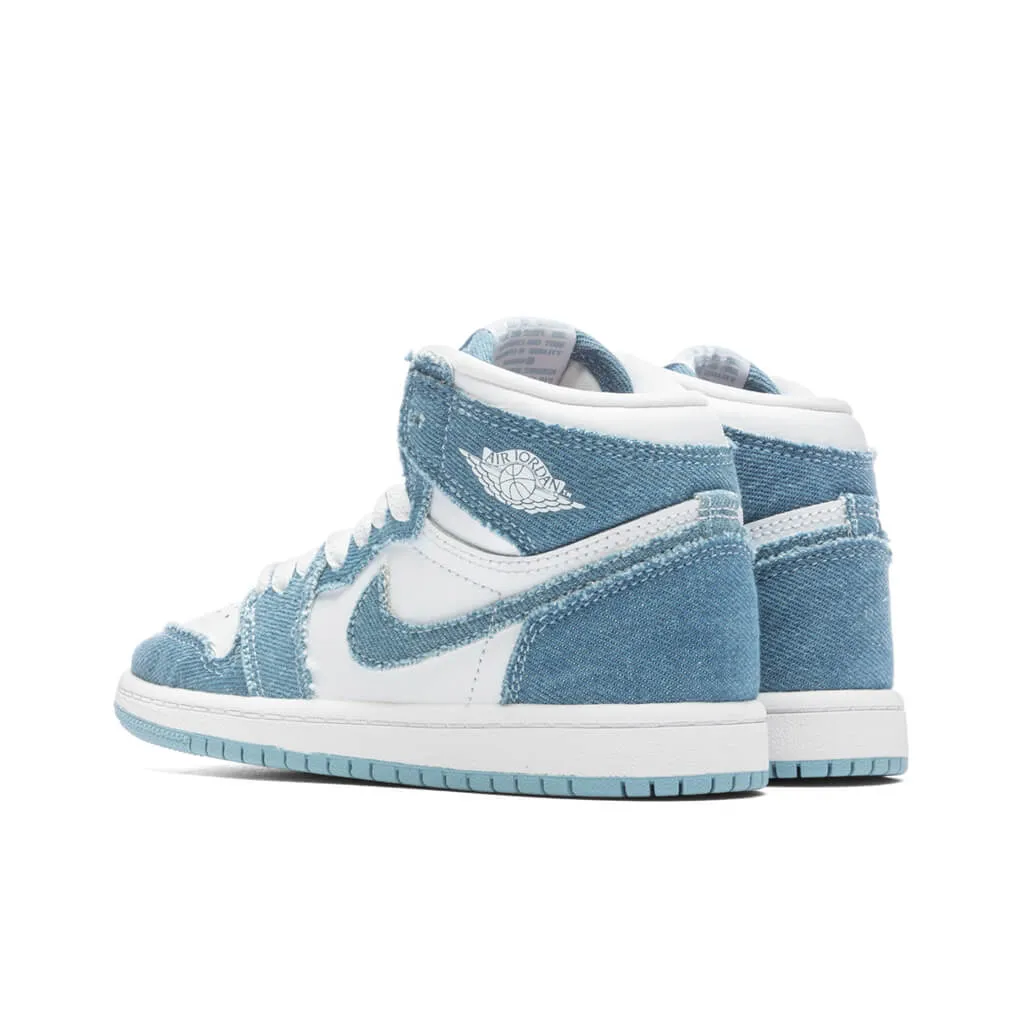 Air 1 High OG (PS) - White/Boarder Blue/Chile Red