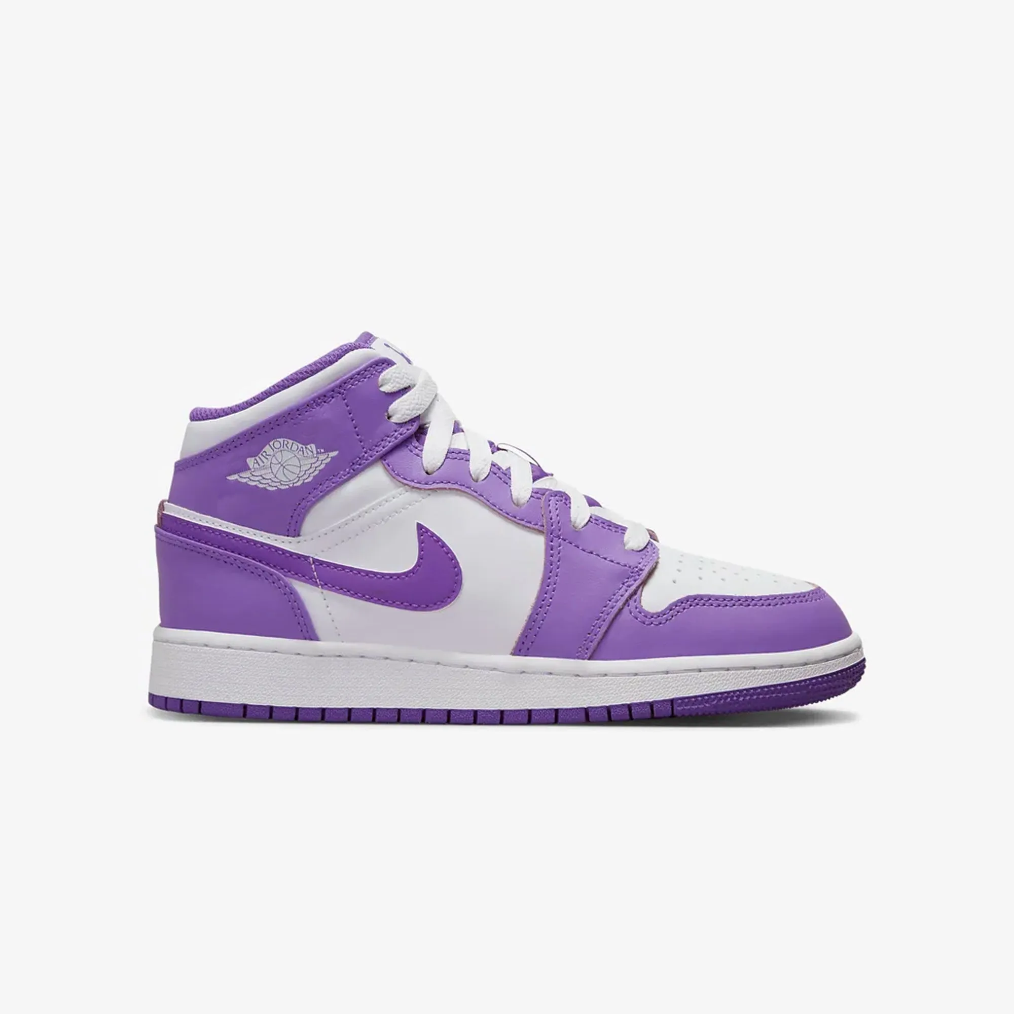 AIR JORDAN 1 MID 'PURPLE VENOM/WHITE' (GS)