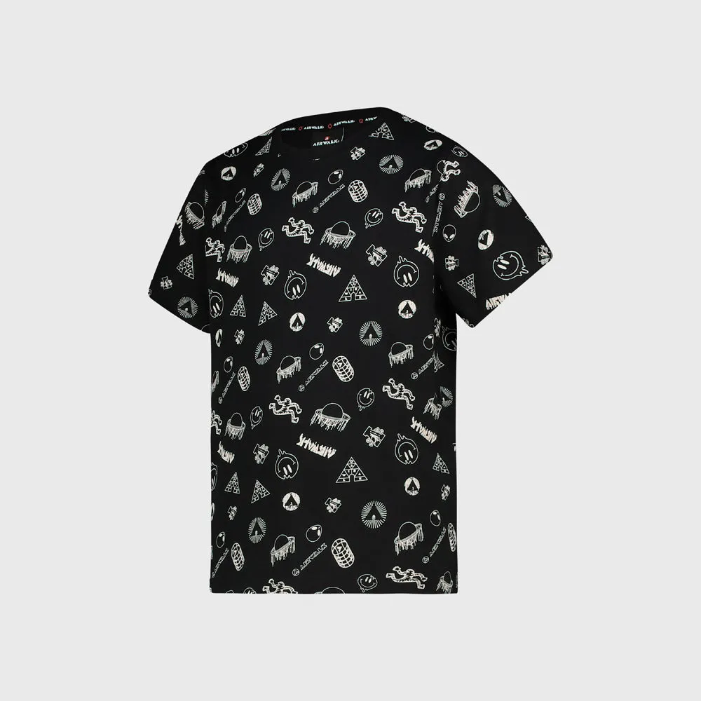 Airwalk Youth Curb Tee Black/Multi _ 180271 _ Black