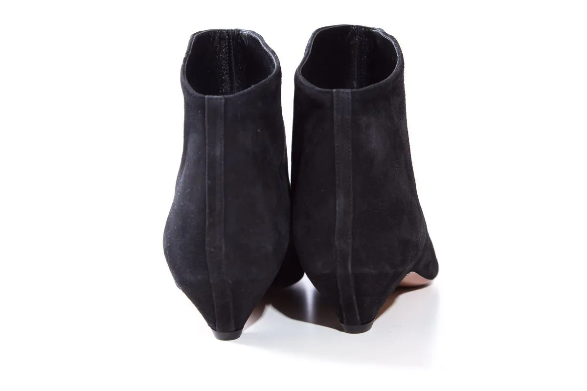 Alaia Black Suede Ankle Booties SZ 38.5