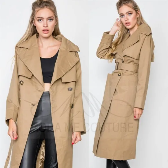 ALEX Cotton Pocketed Trench Coat