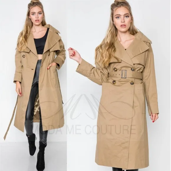 ALEX Cotton Pocketed Trench Coat