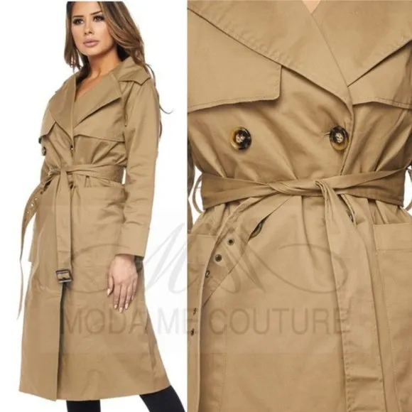 ALEX Cotton Pocketed Trench Coat