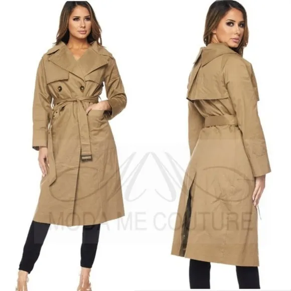 ALEX Cotton Pocketed Trench Coat