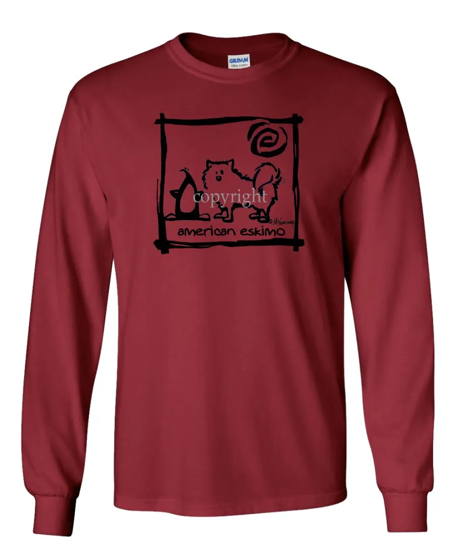 American Eskimo Dog - Cavern Canine - Long Sleeve T-Shirt