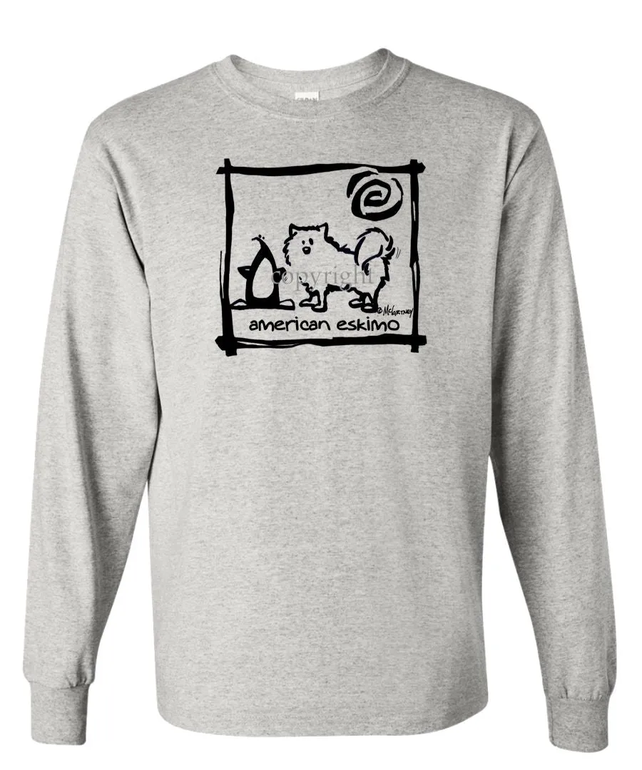 American Eskimo Dog - Cavern Canine - Long Sleeve T-Shirt