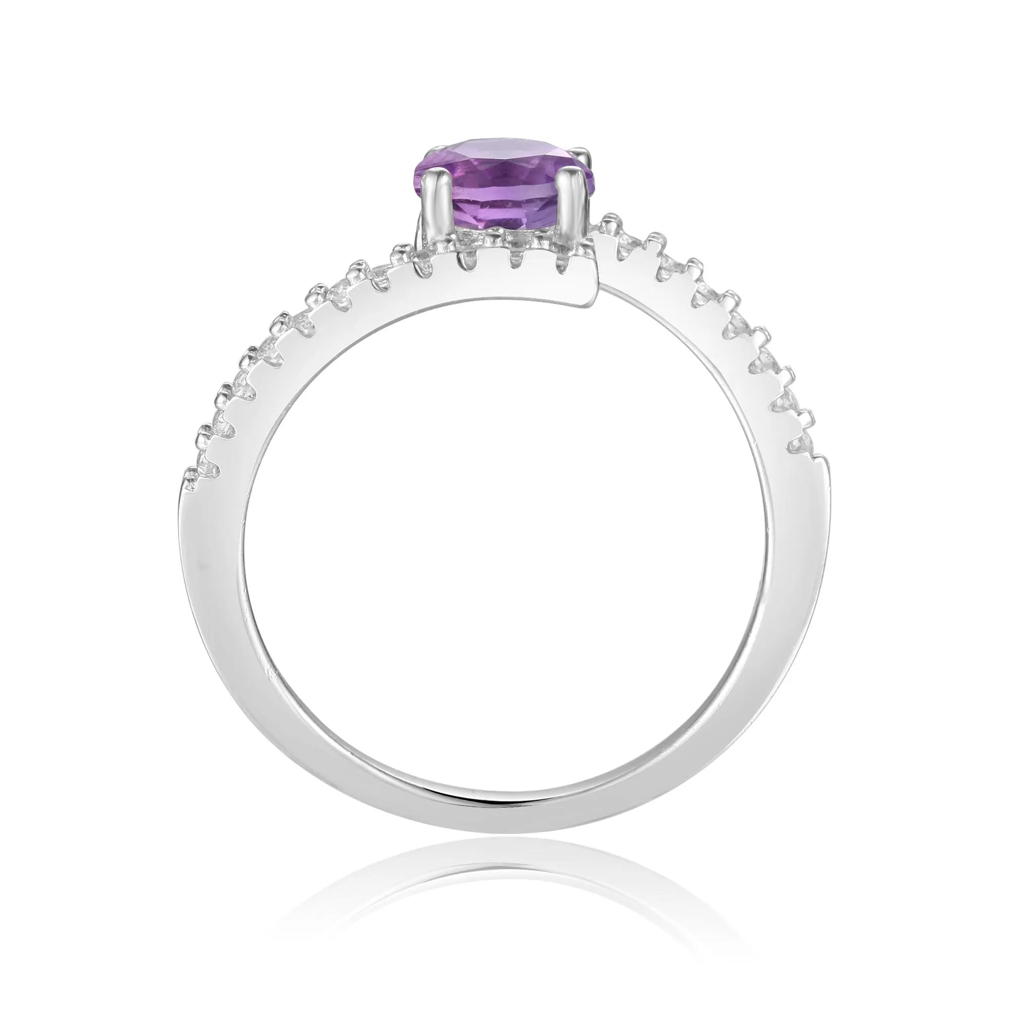 Amethyst Solitaire Ring