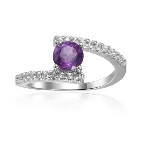 Amethyst Solitaire Ring