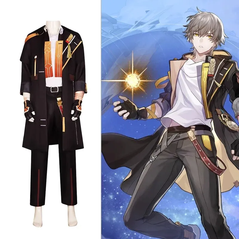 Anime Game Honkai: Star Rail Cos Trailblazer Male Stage Role-playing Outer Coat Inner Coat Pants Gloves Etc. Costume Set