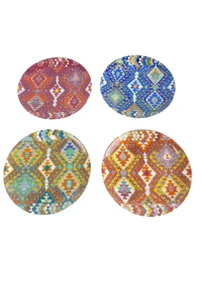 ANNA CHANDLER DESSERT PLATE SET KELIM MULTI